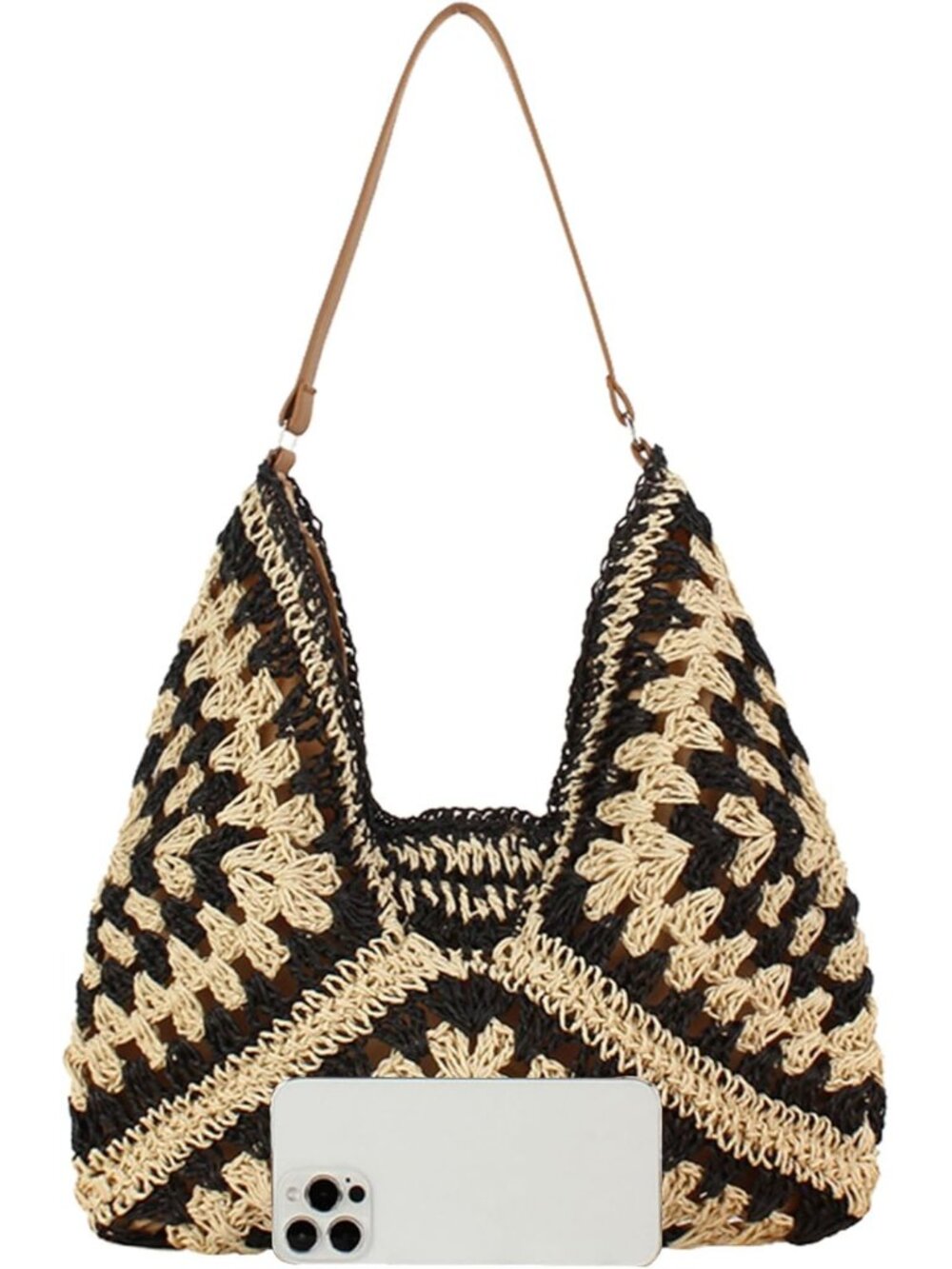 Straw Hobo Bag for Women 2026 Boho Woven Beach Purse Large Summer Straw Tote wit